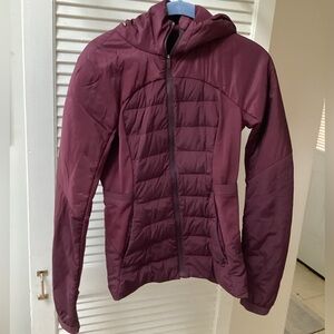 Lululemon Down For It All Down Jacket Size 6 in Cassis Maroon Color